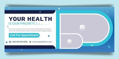 plantilla de banner web para médicos vector