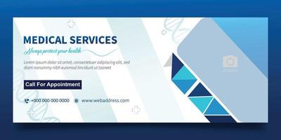 Web banner  template for medical vector