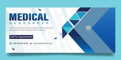 Web banner  template for medical vector