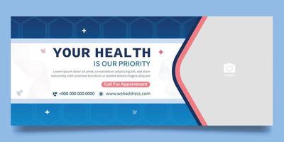 Web banner  template for medical vector