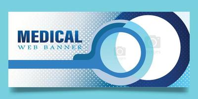 plantilla de banner web para médicos vector