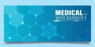 Web banner  template for medical vector
