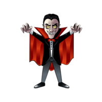 Dracula cartoon character, halloween vampire. png