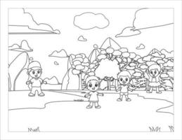 Coloring Page for kids and adults vector