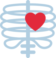 deshacerse y elementos de iconos planos médicos del corazón png