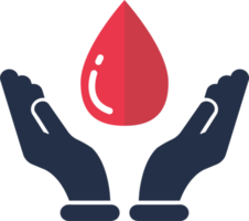elemento de png de iconos planos médicos de donación de sangre