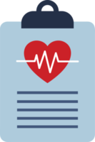 Elementos de iconos planos médicos onda del corazón png