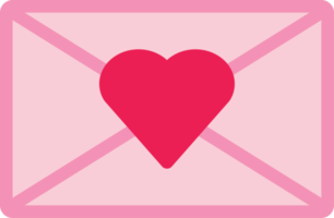 aislar elemento día de san valentín carta de amor rosa icono plano png