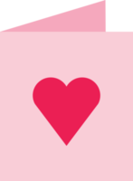 isolate valentine's day pink love card flat icon png