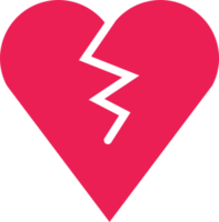 Valentijnsdag dag roze groot hart vlak icoon PNG
