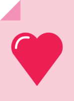 icono plano de la carta de amor rosa del día de san valentín png