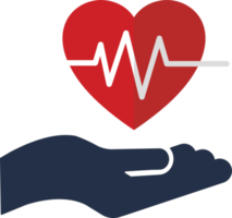 heart wave medical flat icons elements png