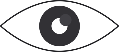 elementos de ícones planos de símbolo de olho médico png