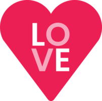 valentine's day pink shade big heart flat icon png