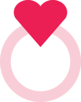 Valentinstag rosa Farbton Ehering flache Symbol zu isolieren png