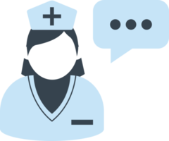 elementos de ícones planos médicos de ícone de enfermeira png