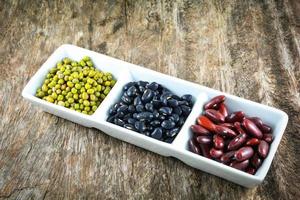 whole grains seeds various lentils with mung bean , black bean and red kidney bean cereal mix photo