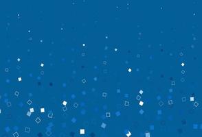 Light BLUE vector pattern with crystals, rectangles.