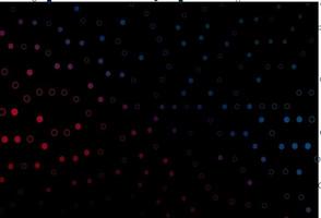 Dark Blue, Red vector pattern with spheres.