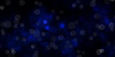 Dark BLUE vector template with circles.