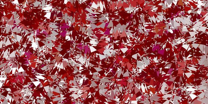 diseño de vector rojo claro con formas triangulares.