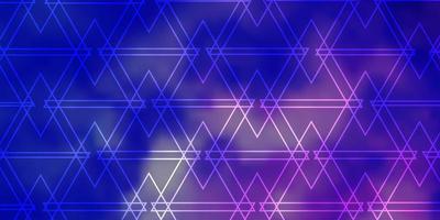 Light Pink, Blue vector background with triangles.