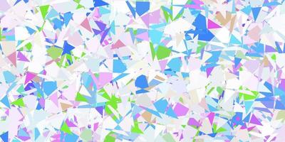 Light blue, red vector texture with random triangles.