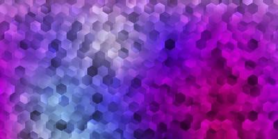 Light blue, red vector cover with simple hexagons.