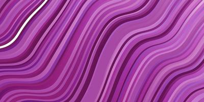 textura de vector violeta, rosa claro con curvas.