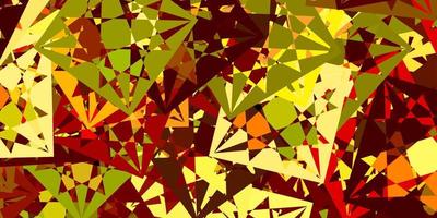 Light Green, Red vector pattern with polygonal shapes.