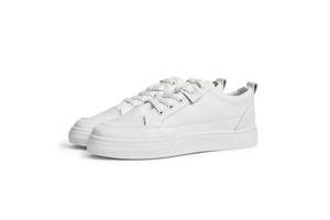 white sneakers isolated on a white background. Sport shoes. Element for design. photo