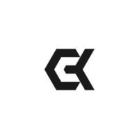 CK initial monogram vector icon illustration
