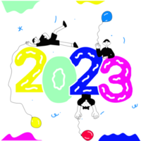 2023 decoración, celebración y diseños de año nuevo. png