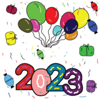 ballonnen 2023 nieuw jaar png