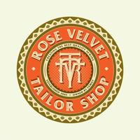 Monogram Initial Letter RVT RTV VRT Logo Design. Business Initial Icon Vector. Vintage Badge Emblem Style vector