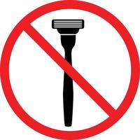 No Shaving razor icon on white background. No shave sign. Shaver symbol. flat style. vector