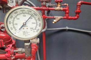 Pressure gauge for measuring installed in water system photo