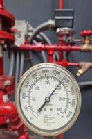 Pressure gauge for measuring installed in water system photo