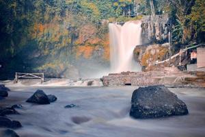 The view of a famous waterfall in Bali is very beautiful, the name of the waterfall is Tegenungan Waterfall, which is located in Gianyar Bali photo