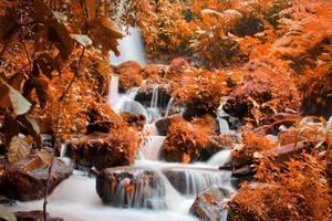 This is a beautiful photo of a stream of water flowing in a river in the village area.