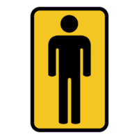 Male Toilet Sign on Transparent Background png