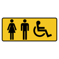 mannelijk, vrouw, handicap toilet teken, Aan transparant achtergrond png