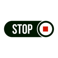 Multi media Stop Button on Transparent Background png