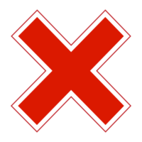 Cross Check Symbol on Transparent Background png