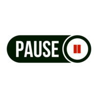 bouton de pause multimédia sur fond transparent png