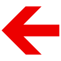 Directional Arrow on Transparent Background png