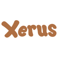 Xerus Animal Name Lettering Concept on Transparent Background png