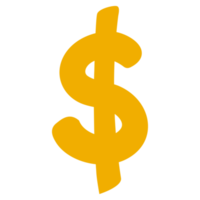 Dollar Currency Symbol on Transparent Background png