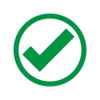 Round Check Mark Symbol with Transparent Background png