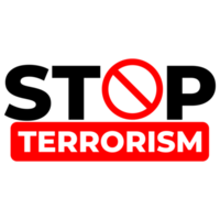 sluta terrorism symbol på transparent bakgrund png